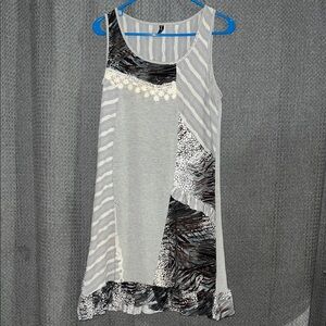 Sacred Threads Gray and Black Patchwork dress.  Purchased in Brown Co. Indiana.
